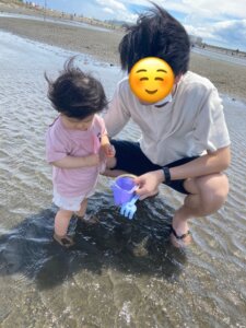 葛西臨海公園で水遊び